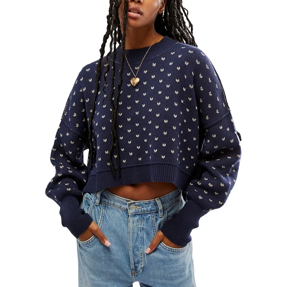 Free People Easy Street Patterned Sweater NWT - Picture 1 of 3